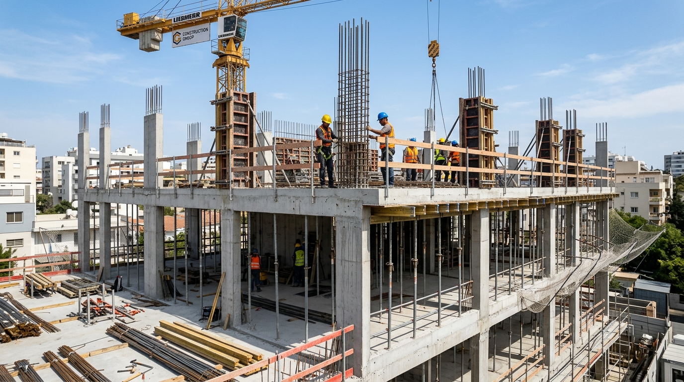 Chantier de bâtiment R+2 CEMA BTP