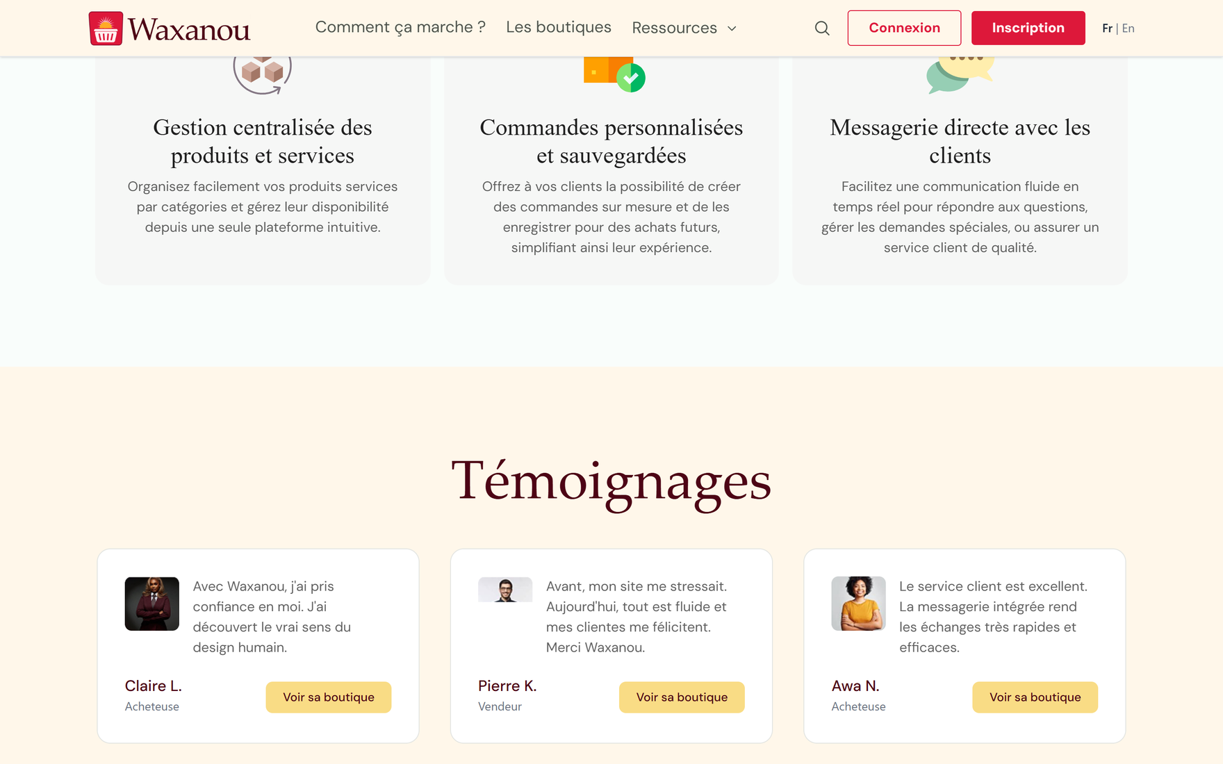 Avantages Waxanou