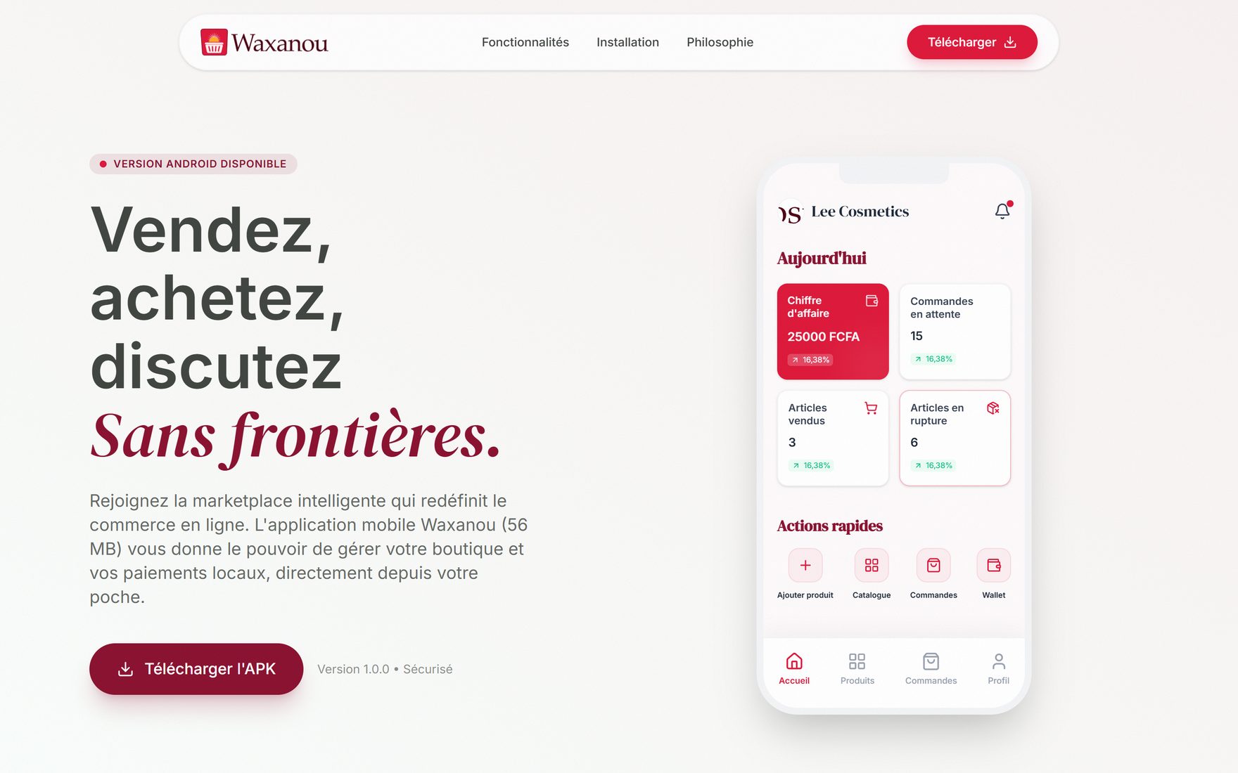 Application Android Waxanou